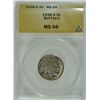 Image 1 : 1938-D BUFFALO NICKEL, ANACS MS-66 SUPERB
