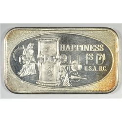 1 OZ .999 BAR SILVER HAPPINESS-CANCELLED