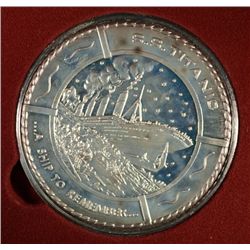 1 LB 14.5 TROY OZ OF .999 SILVER TITANIC COMMEM IN FANCY BOX!