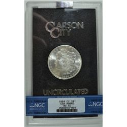 1884-CC MORGAN DOLLAR GSA, NO BOX OR COA NGC MS63