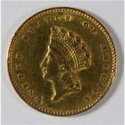 1855-O $1 GOLD II AU