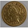 Image 1 : 1897-S $5 GOLD LIBERTY VF