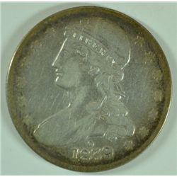 1839-O REEDED EDGE BUST HALF DOLLAR, FINE+  VERY RARE DATE, AND POPULAR COIN