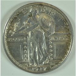 1917-S TYPE 1 STANDING LIBERTY QUARTER, MS-63