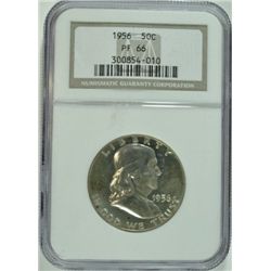 1956 FRANKLIN HALF DOLLAR, NGC PROOF-66  NICE!