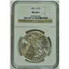 Image 1 : 1881-S MORGAN  DOLLAR, NGC MS-66+ IT SURE LOOKS MS-67 OR BETTER, BLAST WHITE