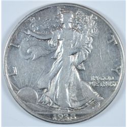 1938-D WALKING LIBERTY HALF DOLLAR VF-XF