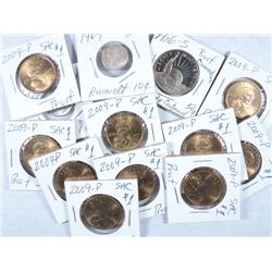 COINS LOT: 1986-S S.O.L HALF DOLLAR PROOF, 1964 PD BU DIME, 10-2009-P BU