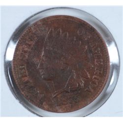 1875 INDIAN ONE CENT AU, DARK
