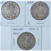Image 1 : 3-1919-S WALKING LIBERTY HALF DOLLARS  "GRADING SET" (AG,GOOD,VG)