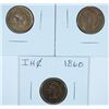 Image 1 : 3-1860 INDIAN HEAD CENTS "GRADING SET" (GOOD,VG,FINE)
