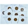Image 1 : 10 LINCOLN CENTS (09,09 VDB, 10,10-S,11,11-D,11-S,12,12-D,12-S) AG-VG