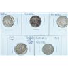 Image 1 : 5-1917 BUFFALO NICKELS "GRADING SET"  (AG,GOOD,VG,FINE,VF)