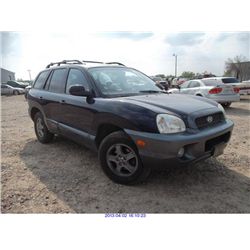 2004 - HYUNDAI SANTA FE//REBUILT SALVAGE TITLE