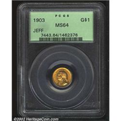 1903 G$1 Louisiana Purchase/Jefferson MS64 PCGS.