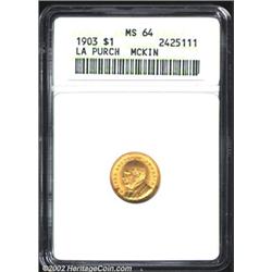 1903 G$1 Louisiana Purchase/McKinley MS64 ANACS.