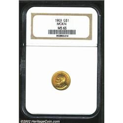 1903 G$1 Louisiana Purchase/McKinley MS66 NGC.