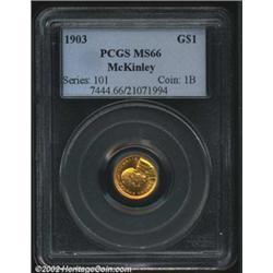 1903 G$1 Louisiana Purchase/McKinley MS66 PCGS.