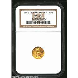 1915-S G$1 Panama-Pacific Gold Dollar MS65 NGC.