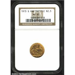 1915-S $2 1/2 Panama-Pacific Quarter Eagle MS62 NGC.