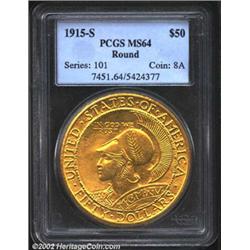 1915-S $50 Panama-Pacific 50 Dollar Round MS64 PCGS.