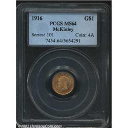 1916 G$1 McKinley MS64 PCGS.