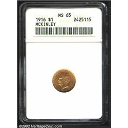 1916 G$1 McKinley MS65 ANACS.