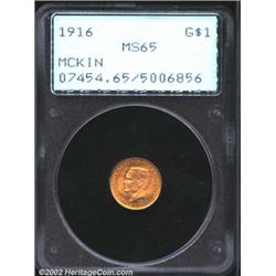 1916 G$1 McKinley MS65 PCGS.