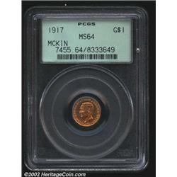 1917 G$1 McKinley MS64 PCGS.