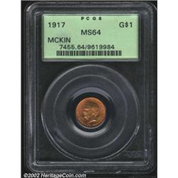 1917 G$1 McKinley MS64 PCGS.