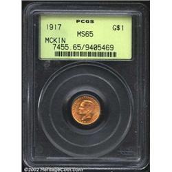 1917 G$1 McKinley MS65 PCGS.