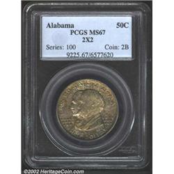 1921 50C Alabama 2x2 MS67 PCGS.