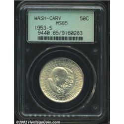 1953-S 50C Washington-Carver MS65 PCGS.