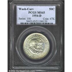 1954-D 50C Washington-Carver MS65 PCGS.