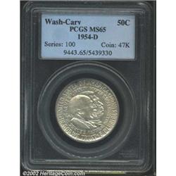 1954-D 50C Washington-Carver MS65 PCGS.