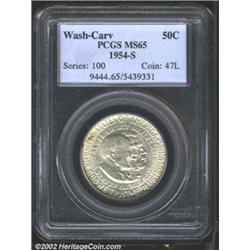 1954-S 50C Washington-Carver MS65 PCGS.