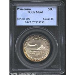 1936 50C Wisconsin MS67 PCGS.