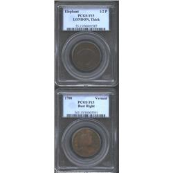 (1694) TOKEN London Elephant Token, Thick Planchet Fine 15 PCGS, well worn with only minimal definit