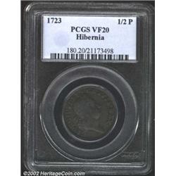 1723 1/2P Hibernia Halfpenny VF20 PCGS.