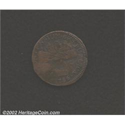 1786 COPPER Vermont Copper, VERMONTENSIUM VF35 Corroded Uncertified.