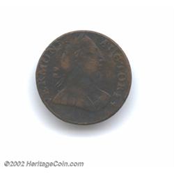 1788 COPPER Vermont Copper, Bust Right XF40 Corroded Uncertified.