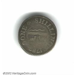 1783 SHLNG Chalmers Shilling, Long Worm Fine 15 Uncertified.