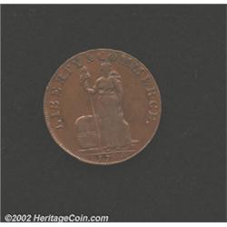 1794 1C Talbot, Allum & Lee Cent, NEW YORK AU50 Reverse Rim Nick Uncertified.