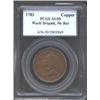 Image 1 : 1783 1C Washington & Independence Cent, Draped Bust, No Button AU50 PCGS.