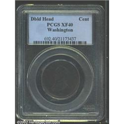 Undated 1C Washington Double Head Cent XF40 PCGS.