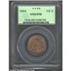 Image 1 : 1855 1/2 C MS64 Red and Brown PCGS.