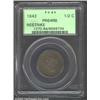 Image 1 : 1843 1/2 C Restrike PR64 Red and Brown PCGS.