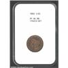 Image 1 : 1850 1/2 C PR64 Red and Brown NGC.