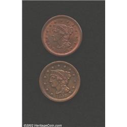 1850 1C MS63 Red and Brown Uncertified, N-7, Low R.
