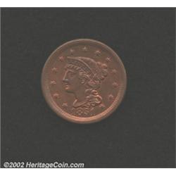 1851 1C MS64 Red and Brown Uncertified.